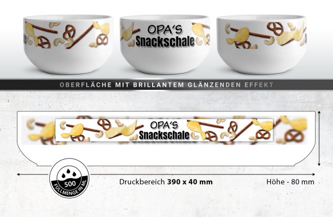 M&uuml;slisch&uuml;ssel - Opas Snackschale salzig - 500 ml