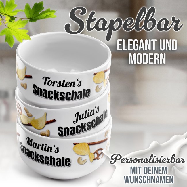 M&uuml;slisch&uuml;ssel - Snackschale salzig - mit Name - 500 ml