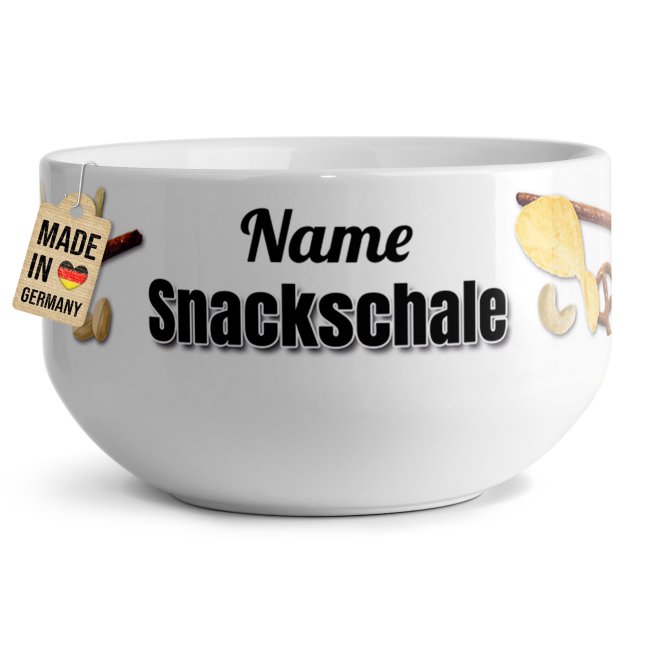 M&uuml;slisch&uuml;ssel - Snackschale salzig - mit Name - 500 ml