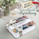 Geschenkdose mit Collage f&uuml;r 6 Fotos &amp; Text - in...