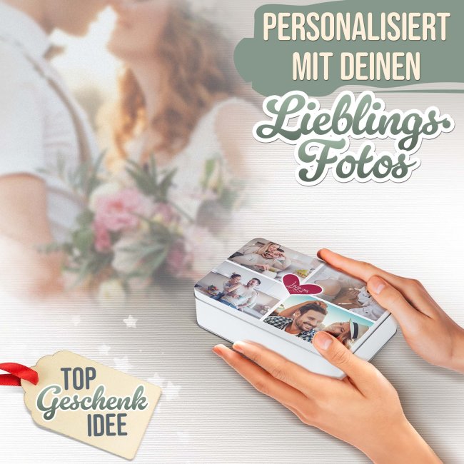 Liebe-Geschenkdose - Love you - mit Fotos - in drei Gr&ouml;&szlig;en