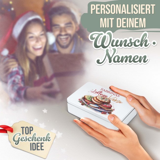 Keksdose mit Name - Lieblingskekse - 450 ml