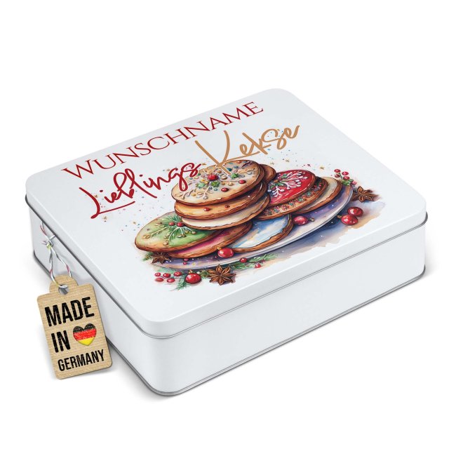Keksdose mit Name - Lieblingskekse - 1500 ml