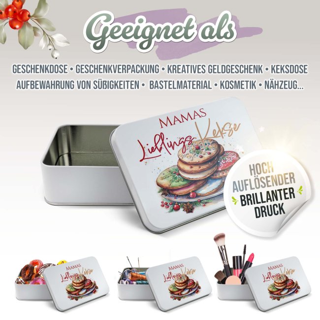 Keksdose mit Name - Lieblingskekse - 1500 ml