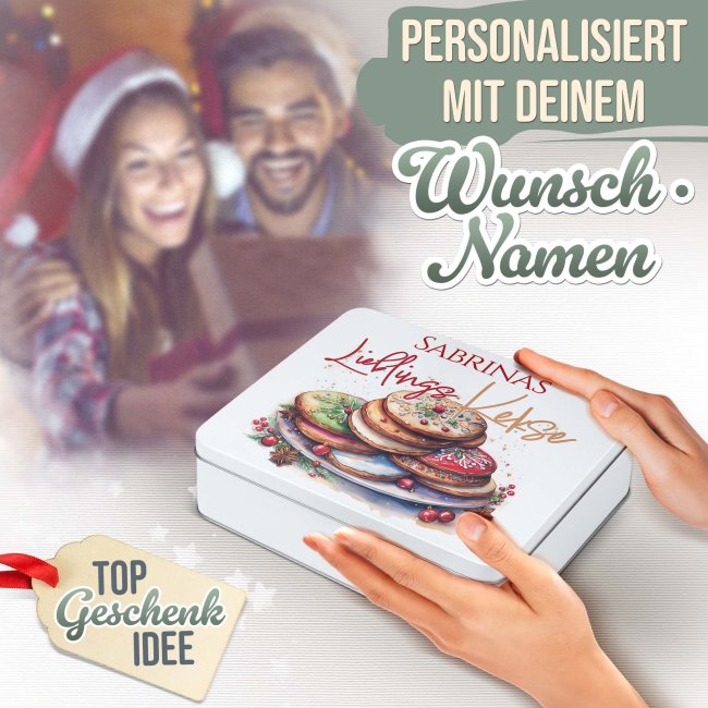 Keksdose mit Name - Lieblingskekse - 1500 ml
