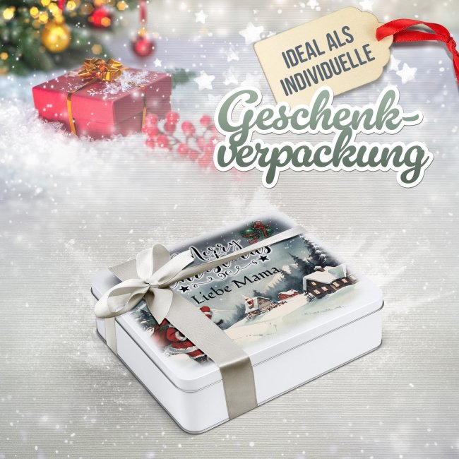 Weihnachtsdose - Merry Christmas - mit Name - 1500 ml
