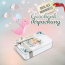 Geburt-Geschenkdose - Bl&auml;tter - mit Foto, Name &amp;...