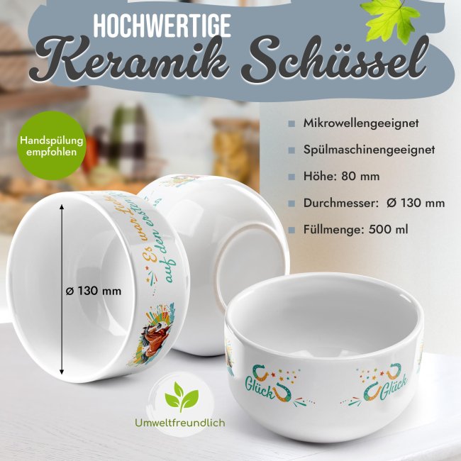 Pferde-M&uuml;slisch&uuml;ssel - Liebe auf den ersten Ritt - 500 ml