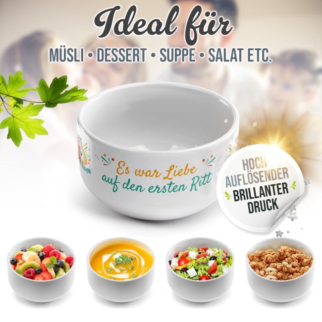 Pferde-M&uuml;slisch&uuml;ssel - Liebe auf den ersten Ritt - 500 ml