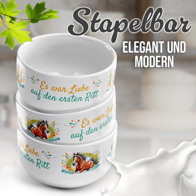 Pferde-M&uuml;slisch&uuml;ssel - Liebe auf den ersten Ritt - 500 ml