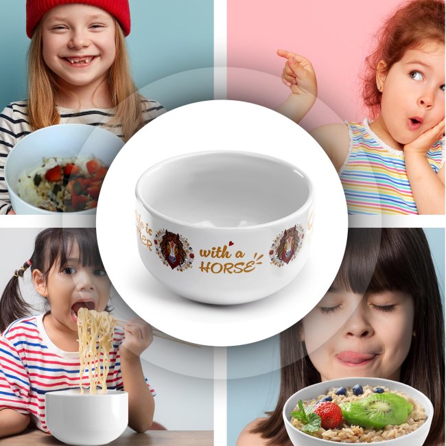 Pferde-M&uuml;slisch&uuml;ssel - Life is better with a horse - 500 ml