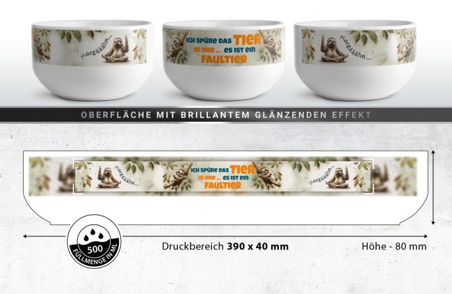 M&uuml;slisch&uuml;ssel - Das Tier in mir, ein Faultier - 500 ml