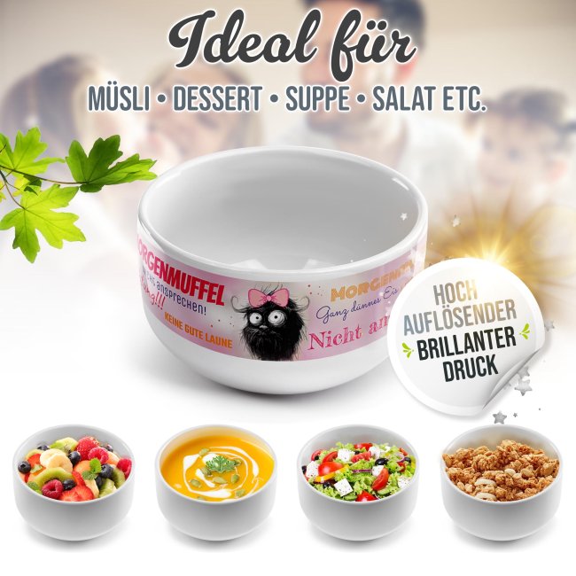 M&uuml;slisch&uuml;ssel f&uuml;r Frauen - Achtung Morgenmuffel - 500 ml