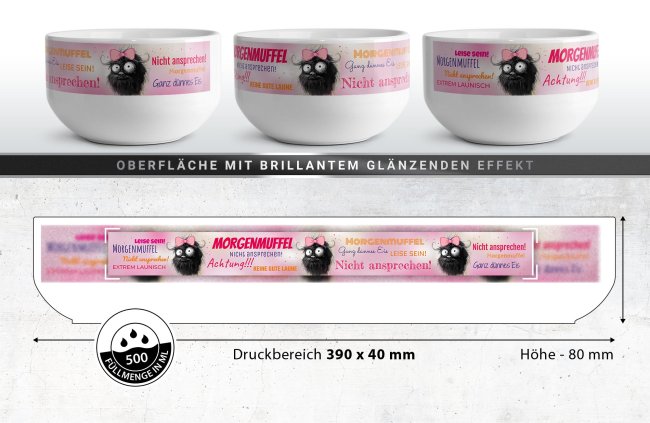 M&uuml;slisch&uuml;ssel f&uuml;r Frauen - Achtung Morgenmuffel - 500 ml