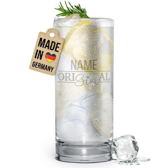 Graviertes Longdrinkglas - OriGINal - mit Name personalisieren