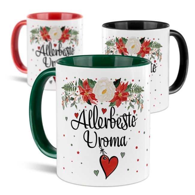 Weihnachtstasse f&uuml;r Uroma - in 4 Farben