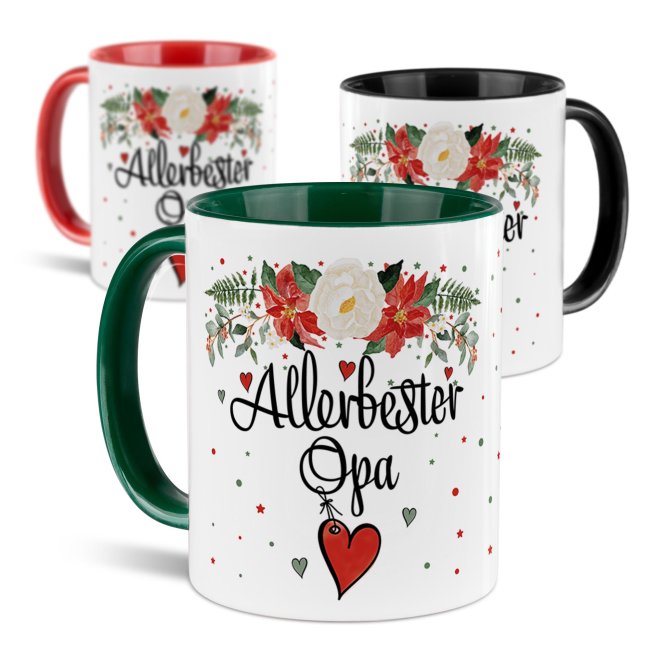 Weihnachtstasse f&uuml;r Opa - in 4 Farben