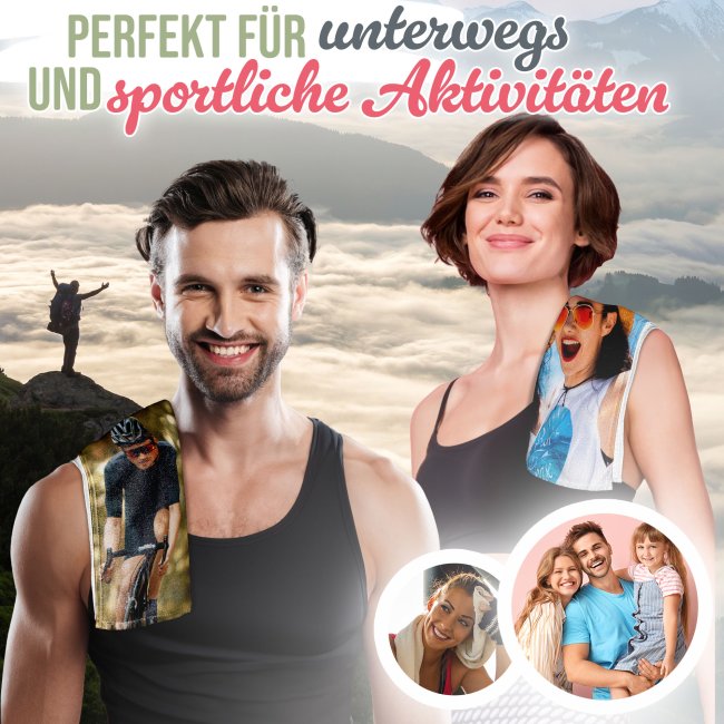 G&auml;stehandtuch bedrucken - mit Foto selbst gestalten - 50 x 30 cm Querformat