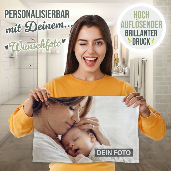 G&auml;stehandtuch bedrucken - mit Foto selbst gestalten - 50 x 30 cm Querformat