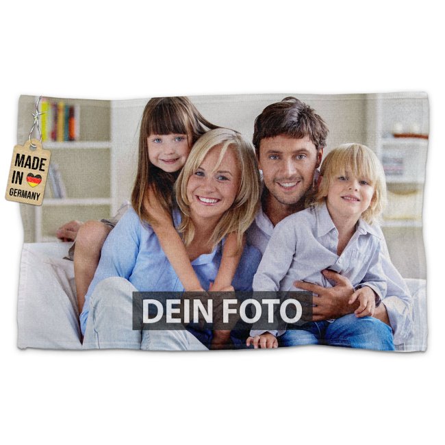 G&auml;stehandtuch bedrucken - mit Foto selbst gestalten - 50 x 30 cm Querformat
