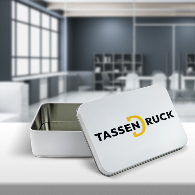 Metalldose bedrucken - aus Wei&szlig;blech - in drei Gr&ouml;&szlig;en