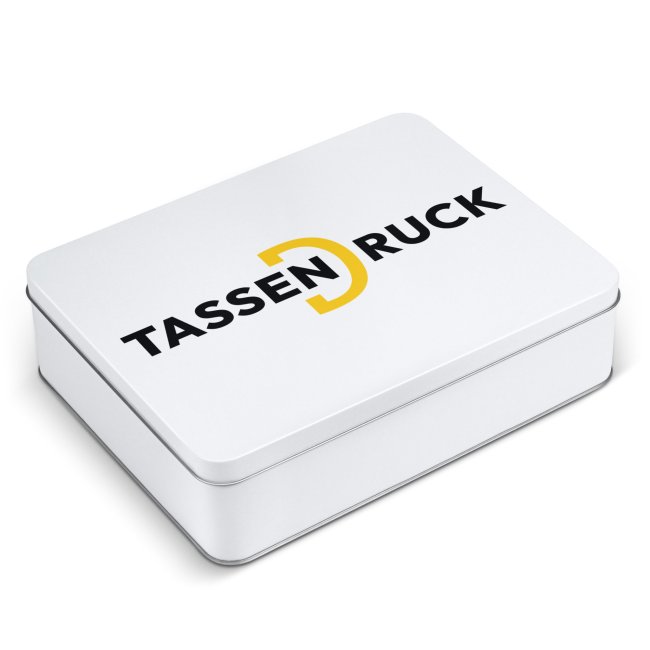 Metalldose bedrucken - aus Wei&szlig;blech - in drei Gr&ouml;&szlig;en