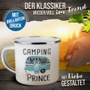 Emaille-Tasse f&uuml;r Camper - Camping Prince - 480 ml