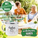 Emaille-Tasse - Gartenfee - mit Name - 300 ml