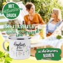 Emaille-Tasse - Gartenfee - mit Name - 480 ml