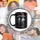 Schwarze Tasse mit Spruch - With love till death - mit...