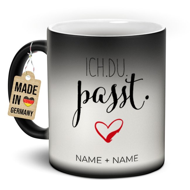 Magic Mug Zaubertasse mit Name - Ich. Du. Passt. - 300 ml