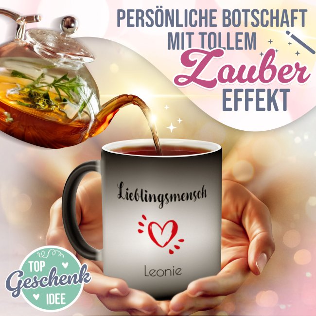 Magic Mug Zaubertasse mit Name - Lieblingsmensch - 300 ml