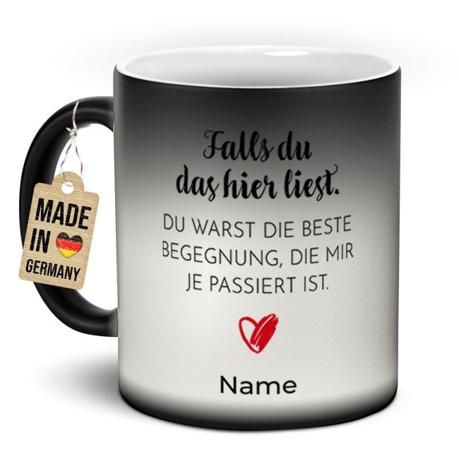 Magic Mug Zaubertasse mit Name - Du bist meine beste Begegnung - 300 ml