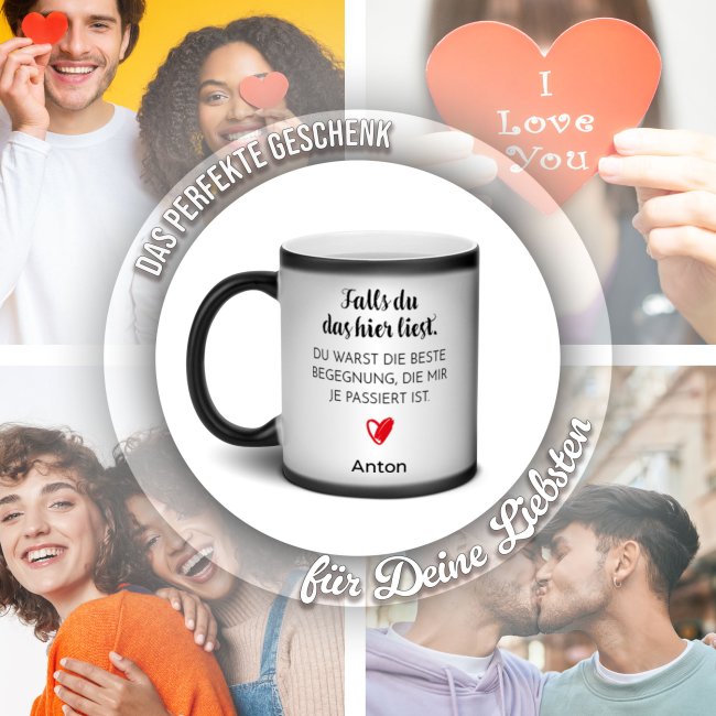 Magic Mug Zaubertasse mit Name - Du bist meine beste Begegnung - 300 ml