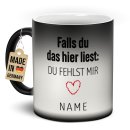 Magic Mug Zaubertasse mit Name - Du fehlst mir - 300 ml