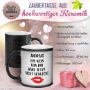 Magic Mug Zaubertasse mit Name - Ein Kuss w&auml;re jetzt...