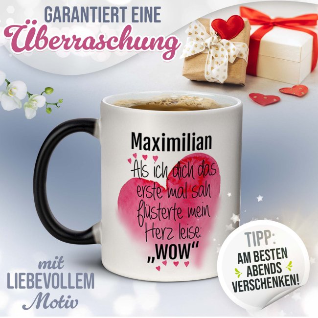 Magic Mug Zaubertasse mit Name - Als ich dich sah - 300 ml