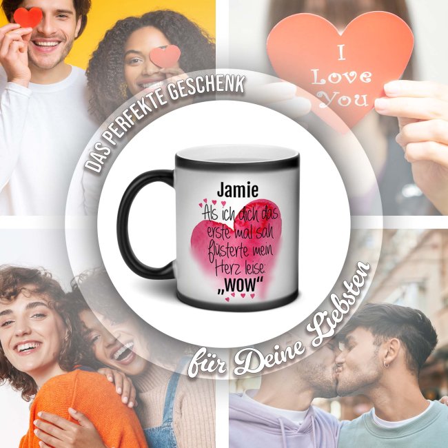 Magic Mug Zaubertasse mit Name - Als ich dich sah - 300 ml