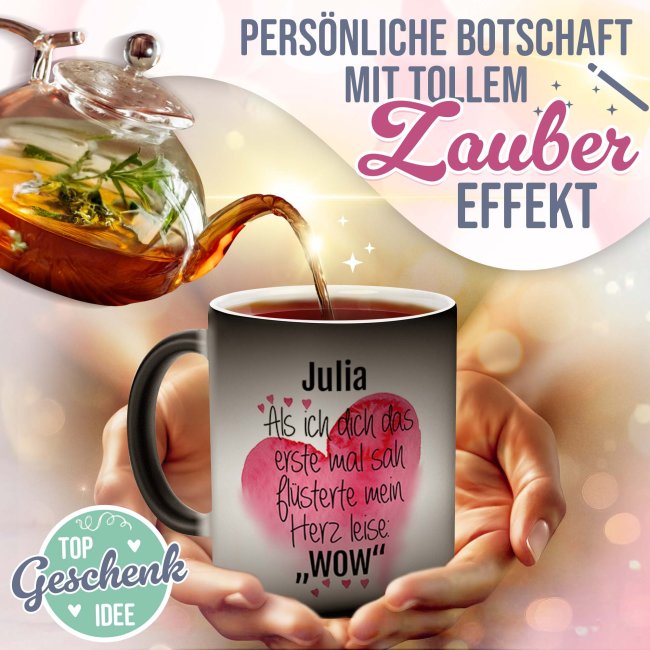 Magic Mug Zaubertasse mit Name - Als ich dich sah - 300 ml