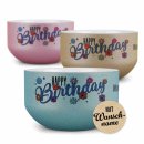Glitzer M&uuml;slisch&uuml;ssel - Happy Birthday - mit...