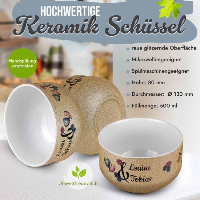 Glitzer M&uuml;slisch&uuml;ssel - Suppe gemeinsam ausl&ouml;ffeln - mit Namen - 500 ml