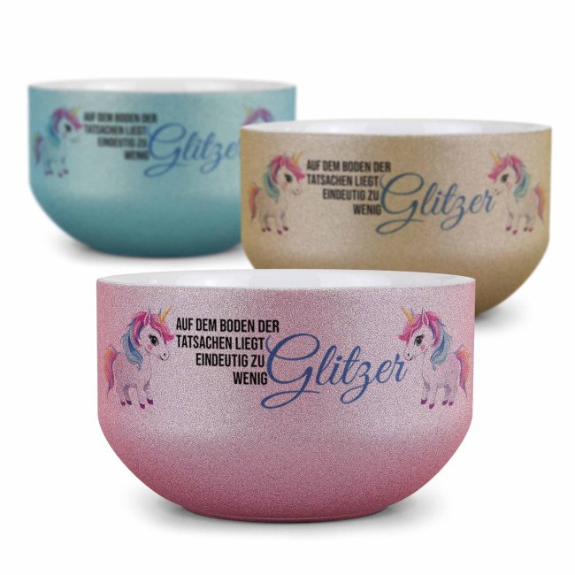 Glitzer M&uuml;slisch&uuml;ssel - Auf dem Boden der Tatsachen - 500 ml