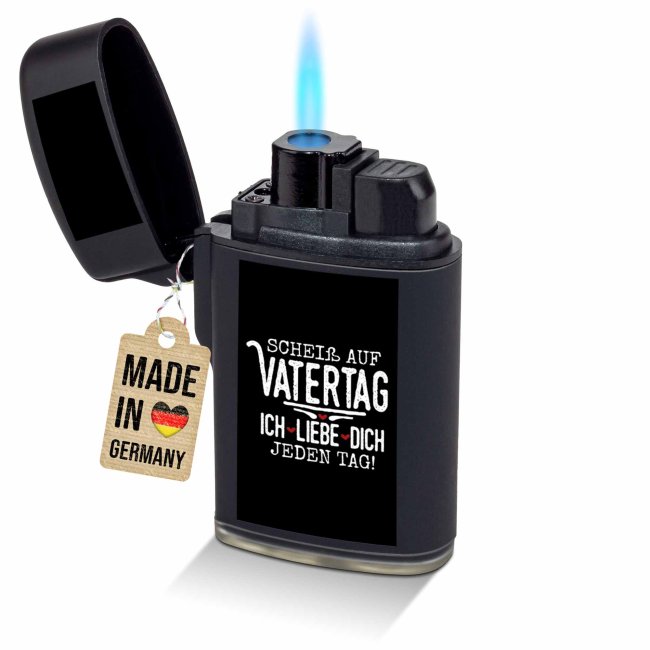 Sturm-Feuerzeug mit Spruch - Schei&szlig; auf Vatertag, ich liebe dich jeden Tag