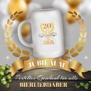 Personalisierter Bierkrug mit Dienstjahre - Voller Power...