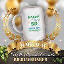 Personalisierter Bierkrug mit Zahl - Als Gott mich schuf...