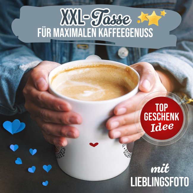Personalisierte XXL-Tasse - Synonyme f&uuml;r Papa - mit Foto, 500 ml