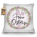 Kissen mit Spruch - Frohe Ostern - Rosa