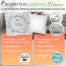 Flauschiges Kissen  - Frohe Ostern - Hase Kontur - mit...