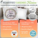 Flauschiges Kissen mit Spruch - Frohe Ostern - Rosa