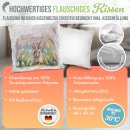 Flauschiges Kissen mit Spruch - Frohe Ostern mein Hase